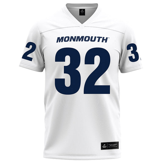 Monmouth - NCAA Football : Leo Sribar - White Football Jersey-0