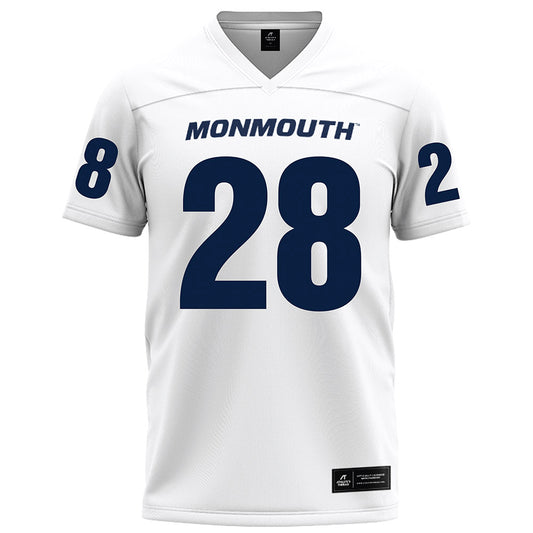 Monmouth - NCAA Football : Nazir Treadwell - White Football Jersey-0