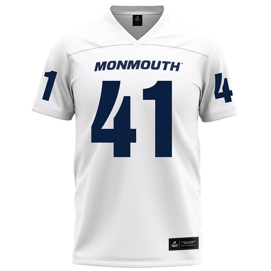 Monmouth - NCAA Football : Isaiah Grier - White Football Jersey-0
