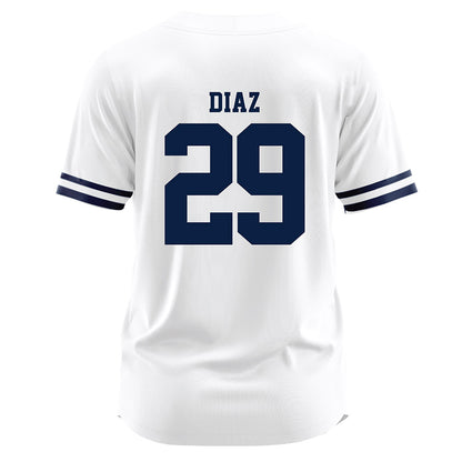 Monmouth - NCAA Baseball : Jacob Diaz - White Jersey-1
