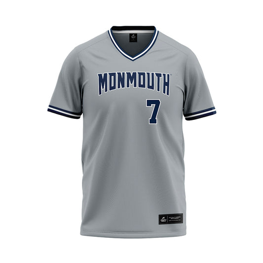 Monmouth - NCAA Baseball : Chase Brunner - Grey Jersey-0