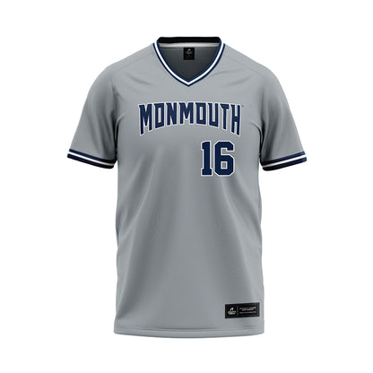 Monmouth - NCAA Baseball : Matthew Rich - Grey Jersey-0