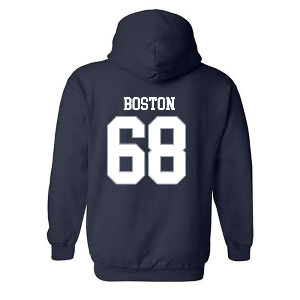 Monmouth - NCAA Football : Logan Boston - Replica Shersey Hooded Sweatshirt-1