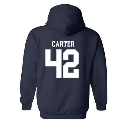 Monmouth - NCAA Football : Nolan Carter - Replica Shersey Hooded Sweatshirt-1