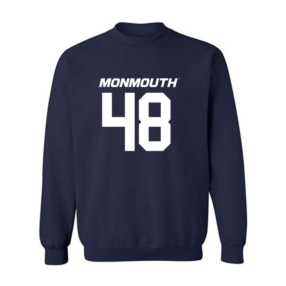 Monmouth - NCAA Football : Heath Reinhardt - Replica Shersey Crewneck Sweatshirt-0