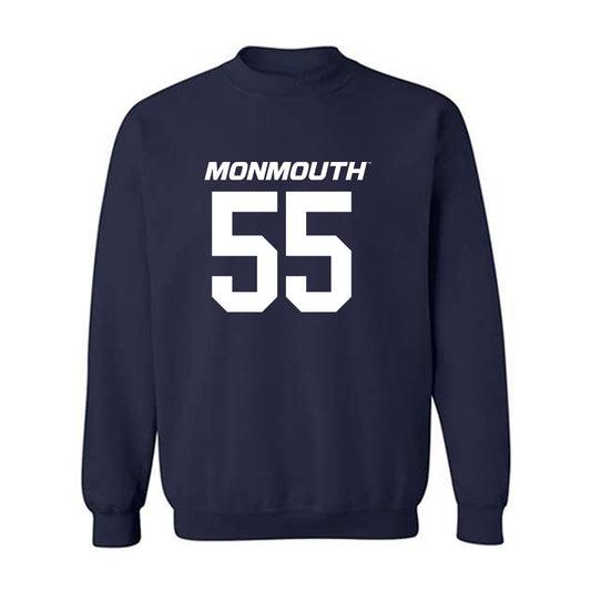 Monmouth - NCAA Football : Justin Hoeffler - Replica Shersey Crewneck Sweatshirt-0