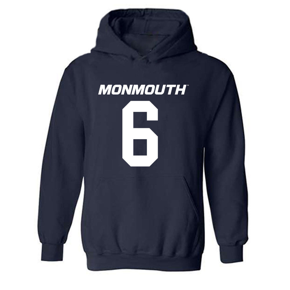 Monmouth - NCAA Football : Kenny Smith - Replica Shersey Hooded Sweatshirt-0