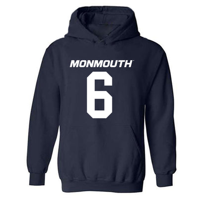 Monmouth - NCAA Football : Kenny Smith - Replica Shersey Hooded Sweatshirt-0
