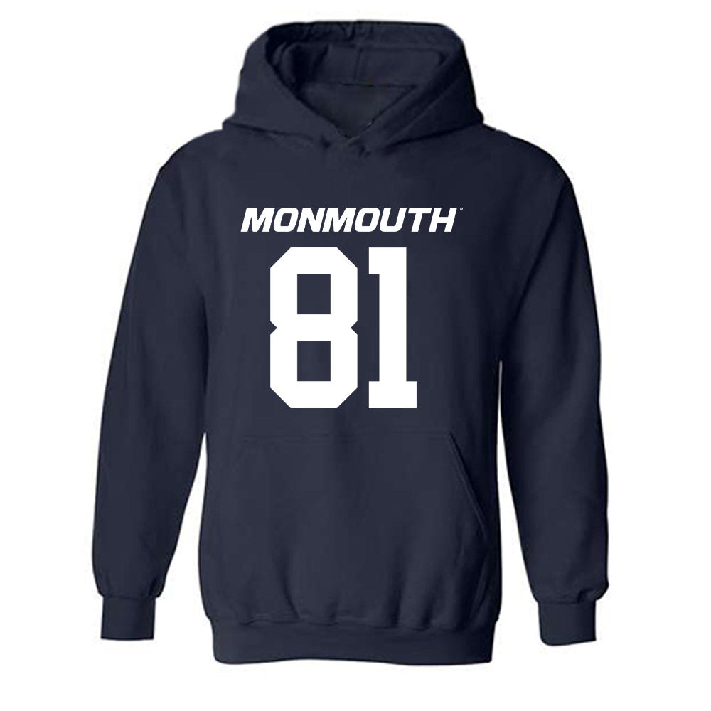 Monmouth - NCAA Football : Mike Schumacher - Replica Shersey Hooded Sweatshirt-0