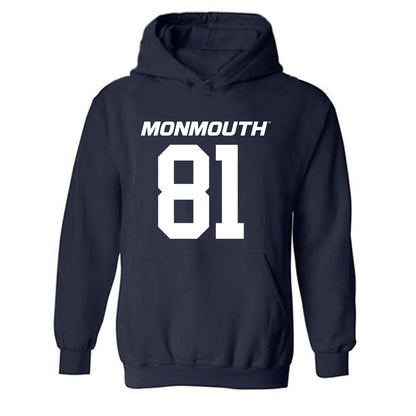 Monmouth - NCAA Football : Mike Schumacher - Replica Shersey Hooded Sweatshirt-0
