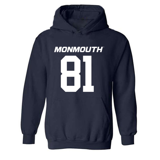Monmouth - NCAA Football : Mike Schumacher - Replica Shersey Hooded Sweatshirt-0