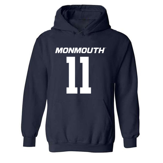 Monmouth - NCAA Football : Ryan Alexander - Replica Shersey Hooded Sweatshirt-0