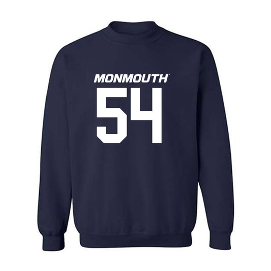 Monmouth - NCAA Football : Luke King - Replica Shersey Crewneck Sweatshirt-0