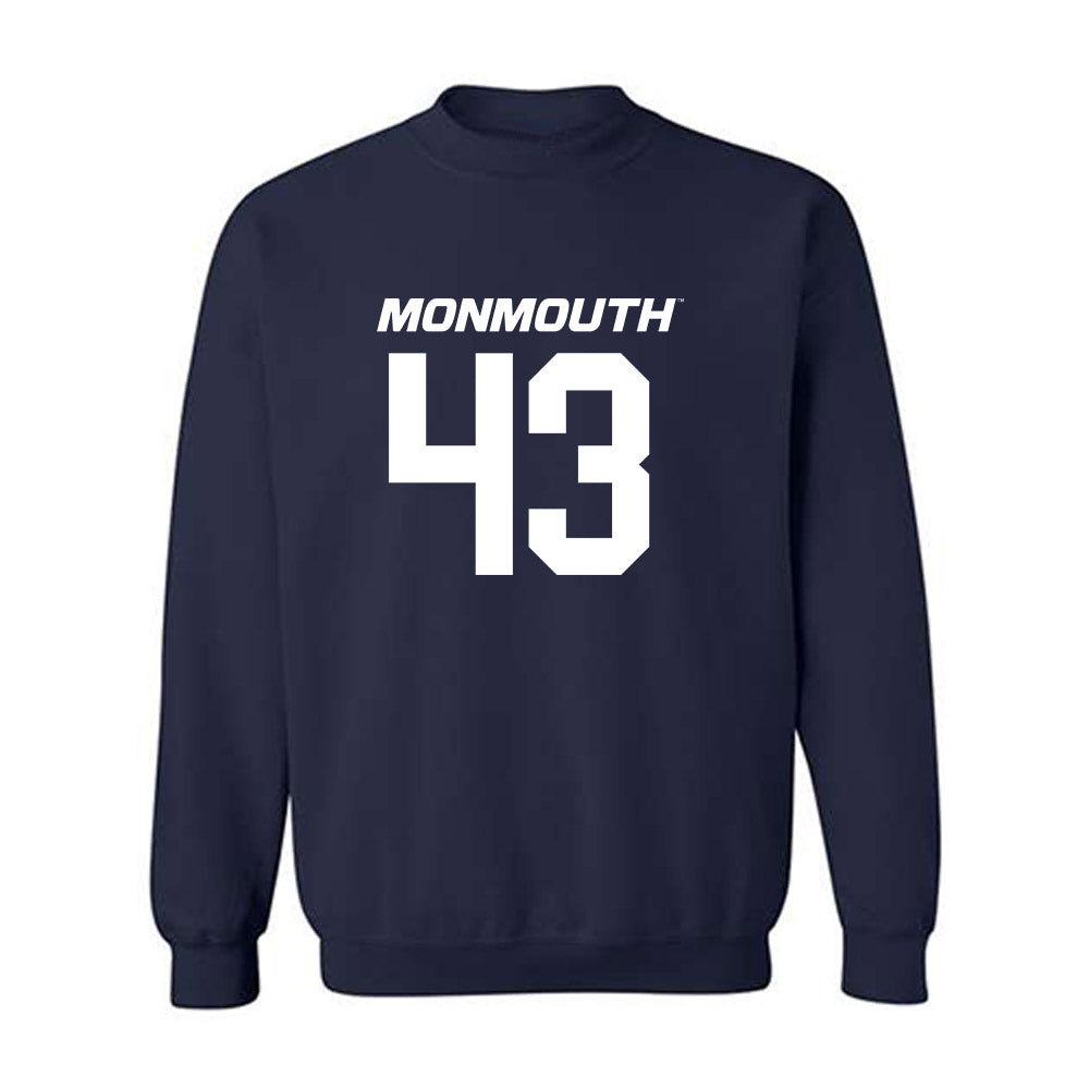 Monmouth - NCAA Football : Jake Davis - Replica Shersey Crewneck Sweatshirt-0
