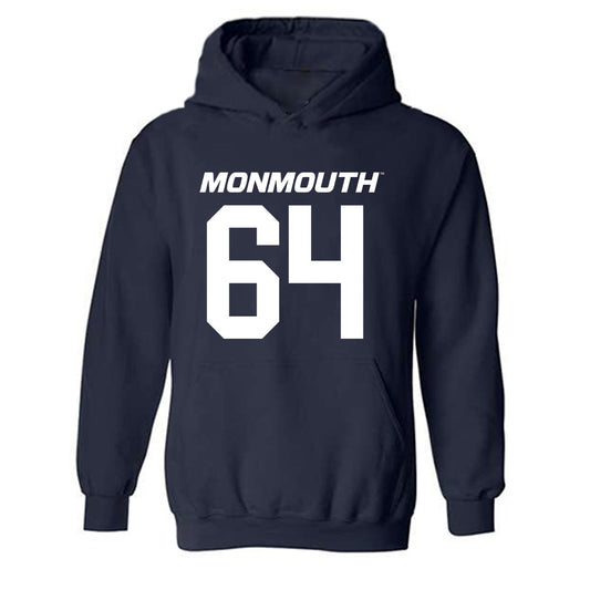 Monmouth - NCAA Football : James Rizzo - Replica Shersey Hooded Sweatshirt-0