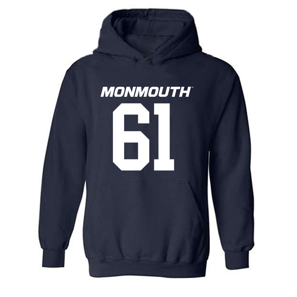 Monmouth - NCAA Football : Collin Goetter - Replica Shersey Hooded Sweatshirt-0