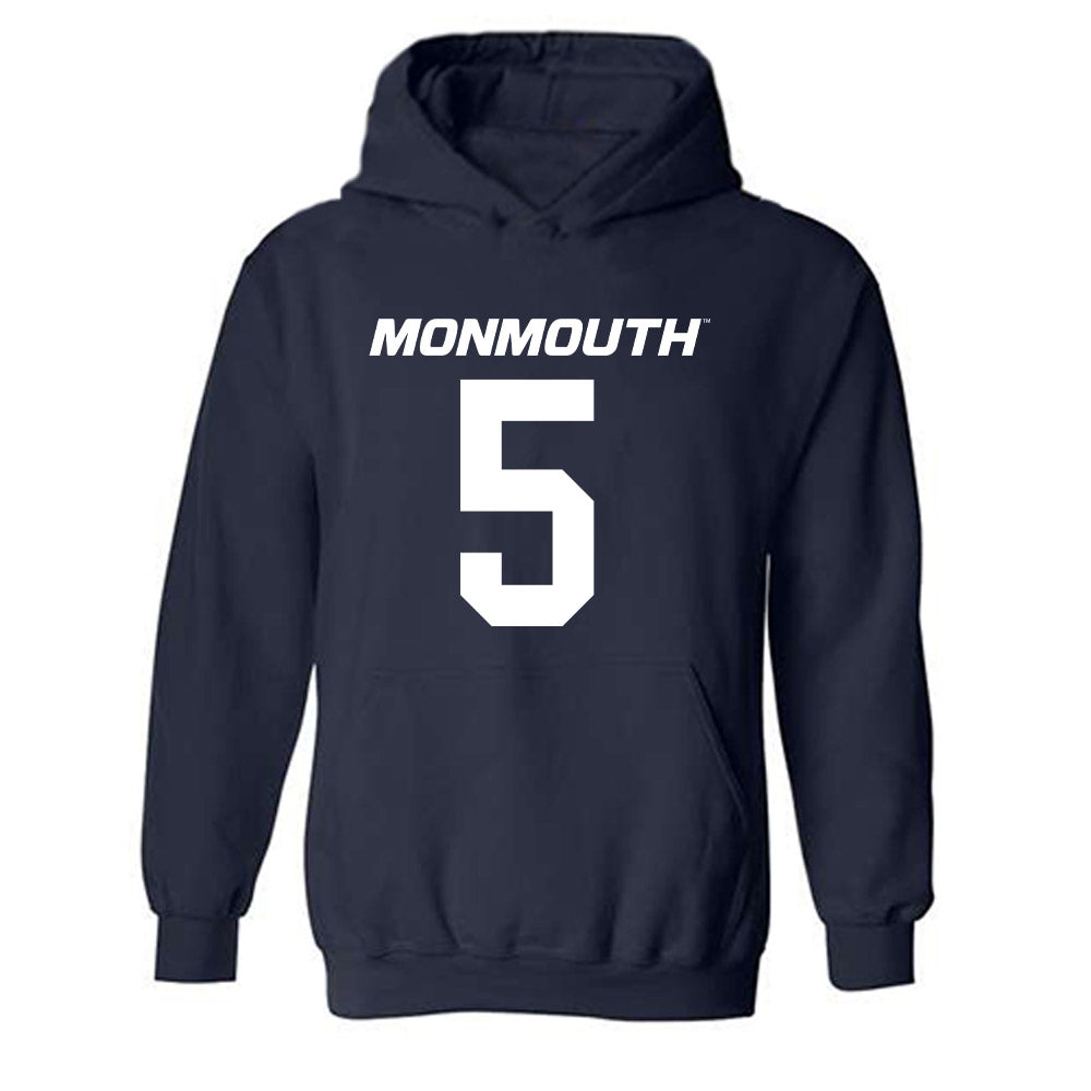 Monmouth - NCAA Football : Charlie Sasso - Replica Shersey Hooded Sweatshirt
