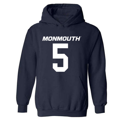 Monmouth - NCAA Football : Charlie Sasso - Replica Shersey Hooded Sweatshirt