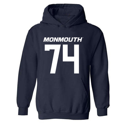Monmouth - NCAA Football : Michael Petito - Replica Shersey Hooded Sweatshirt