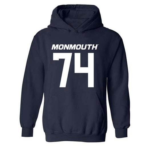 Monmouth - NCAA Football : Michael Petito - Replica Shersey Hooded Sweatshirt