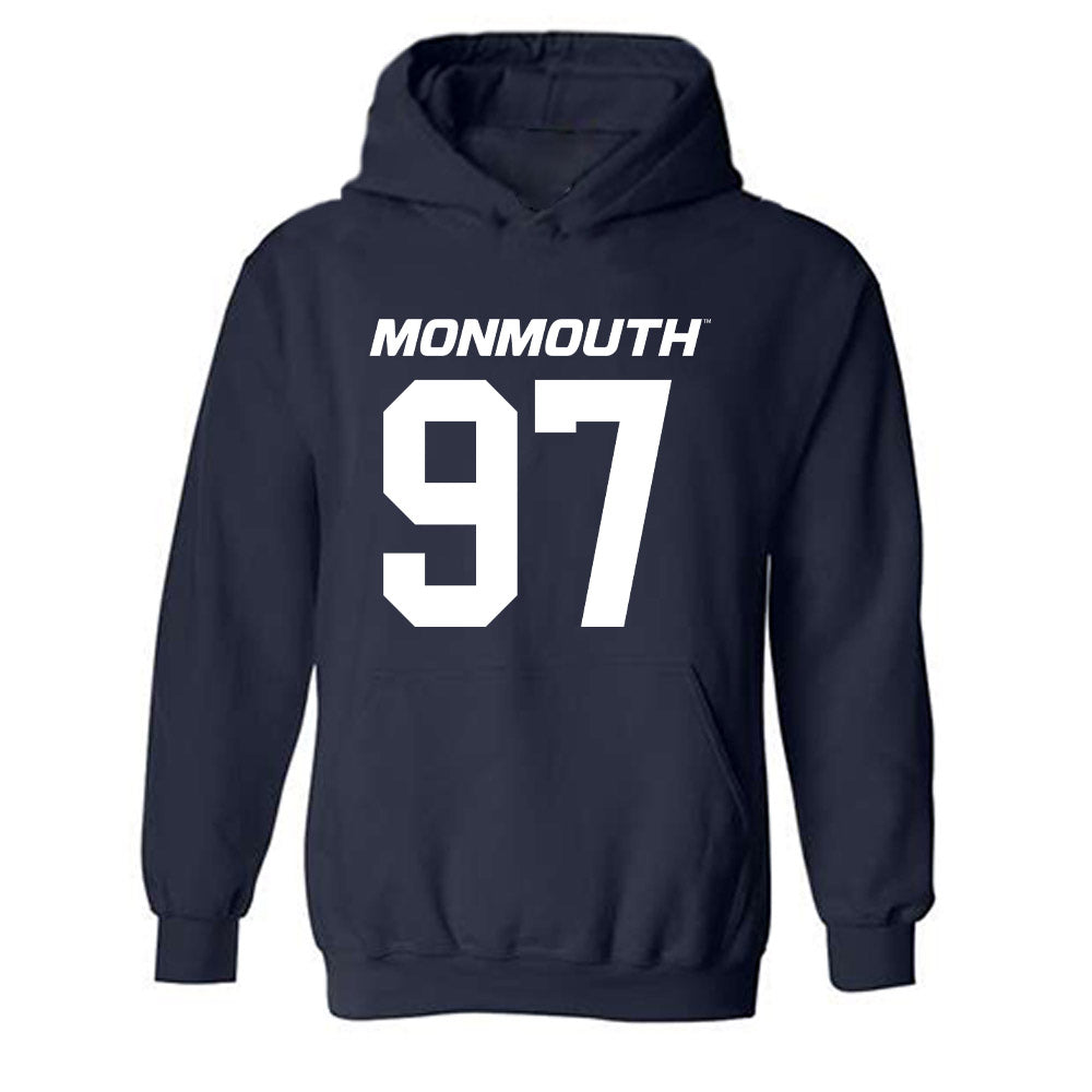 Monmouth - NCAA Football : Rashee Bell - Replica Shersey Hooded Sweatshirt-0