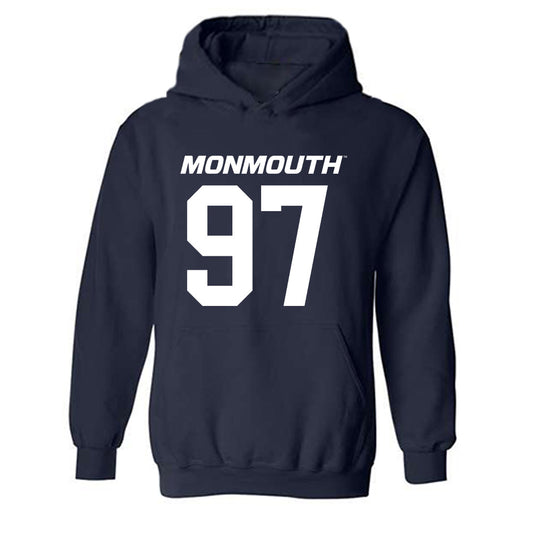 Monmouth - NCAA Football : Rashee Bell - Replica Shersey Hooded Sweatshirt-0