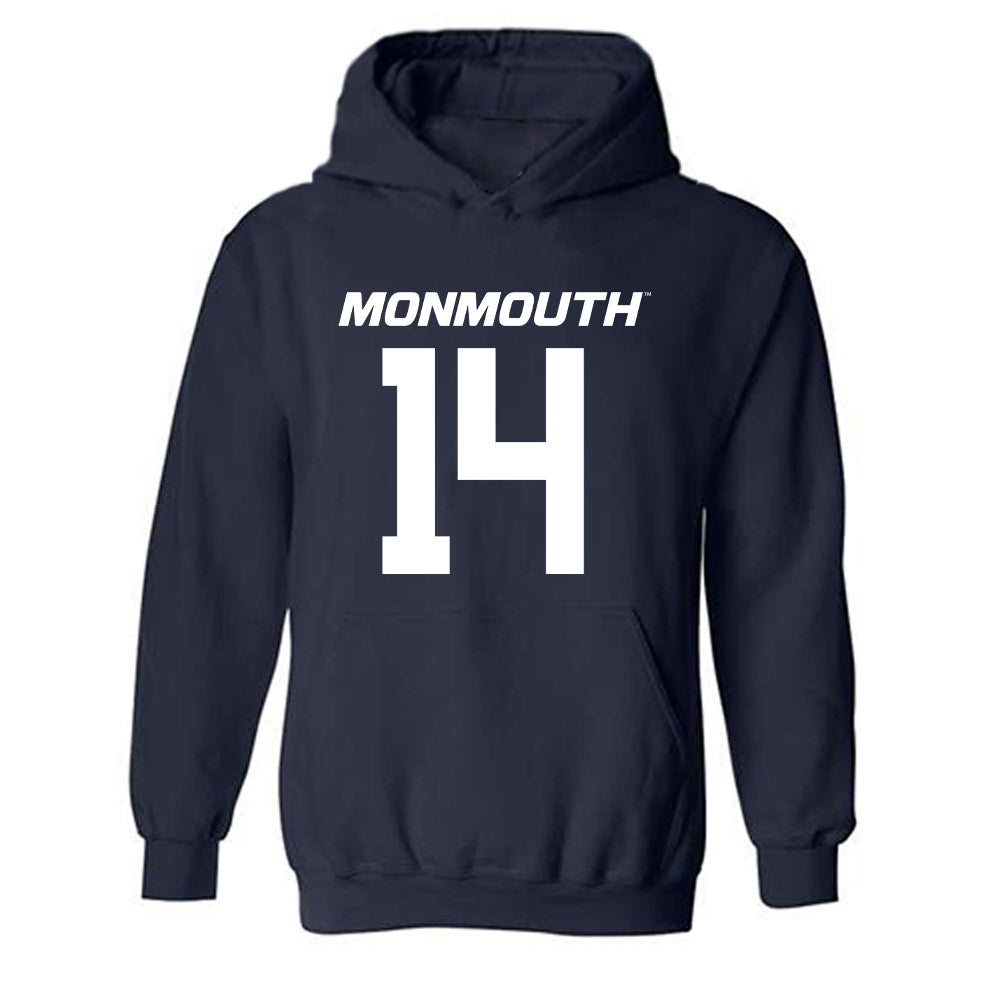 Monmouth - NCAA Football : Christian Harrison - Replica Shersey Hooded Sweatshirt-0