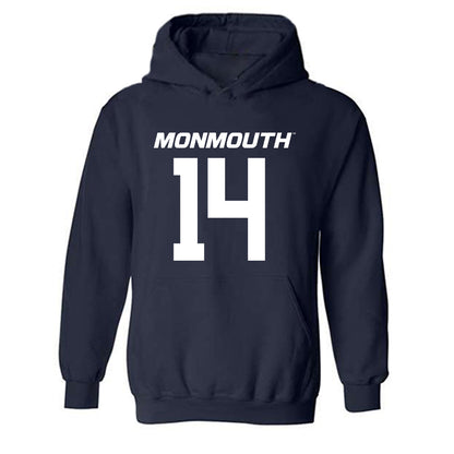 Monmouth - NCAA Football : Christian Harrison - Replica Shersey Hooded Sweatshirt-0