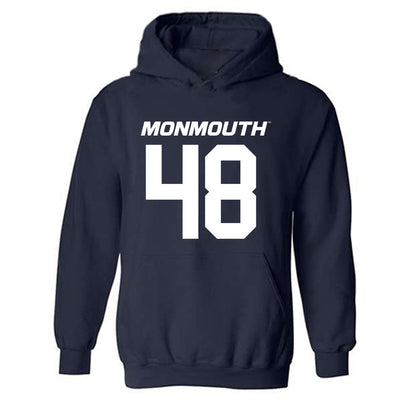 Monmouth - NCAA Football : Heath Reinhardt - Replica Shersey Hooded Sweatshirt-0