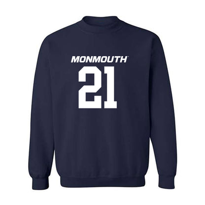 Monmouth - NCAA Football : Omar Ibrahim - Replica Shersey Crewneck Sweatshirt-0