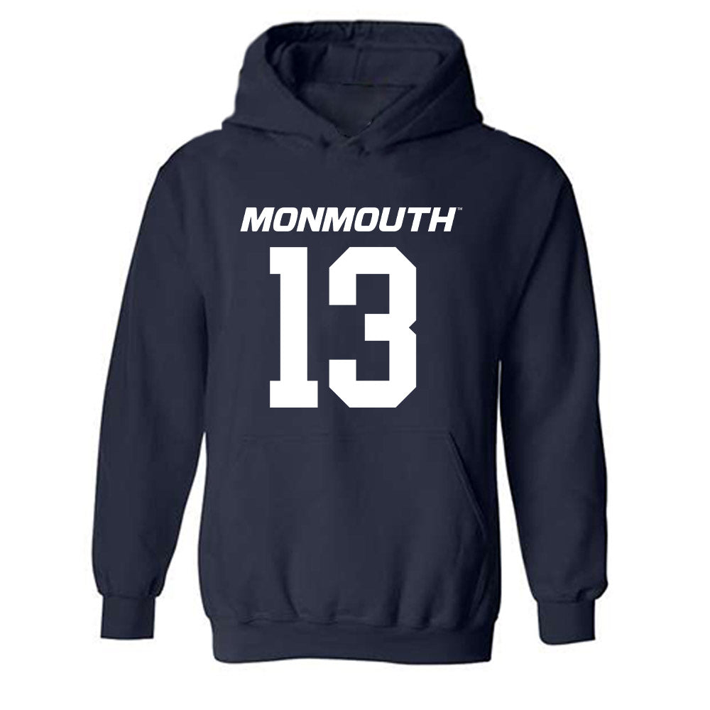 Monmouth - NCAA Football : Frankie Weaver III - Replica Shersey Hooded Sweatshirt-0