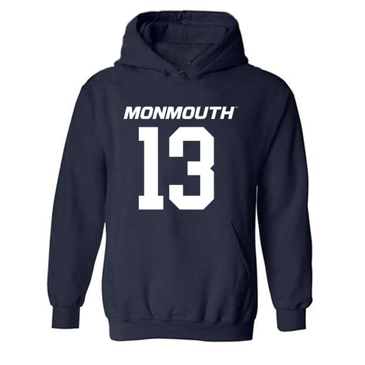 Monmouth - NCAA Football : Frankie Weaver III - Replica Shersey Hooded Sweatshirt-0