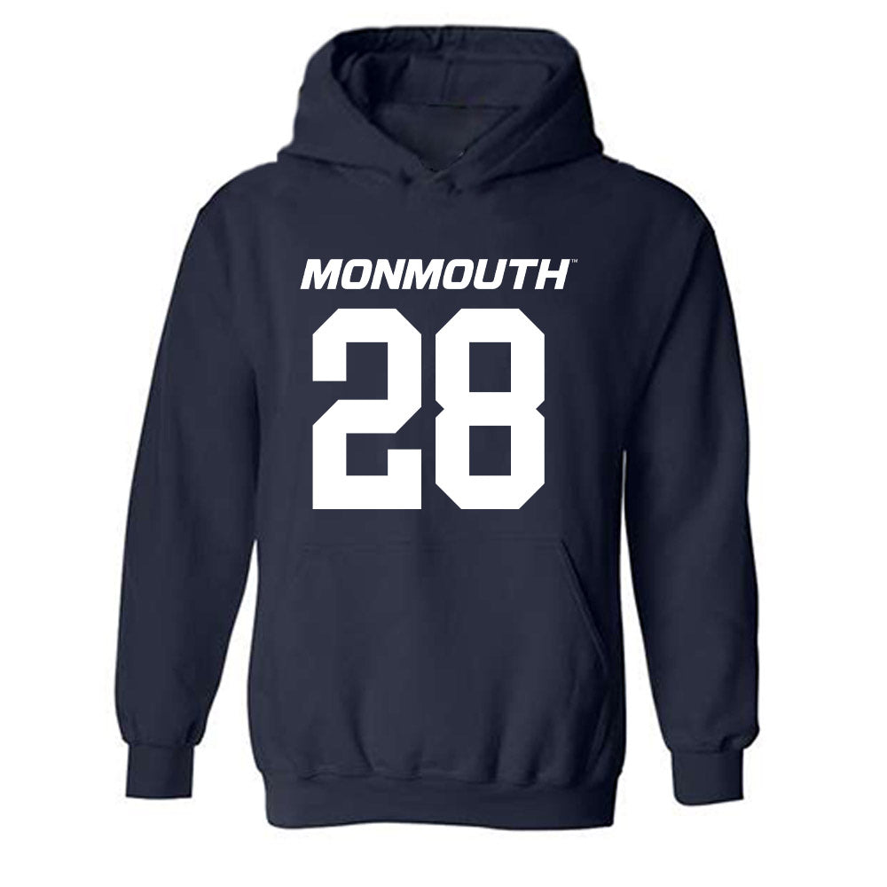 Monmouth - NCAA Football : Kenny Smith - Replica Shersey Hooded Sweatshirt-0