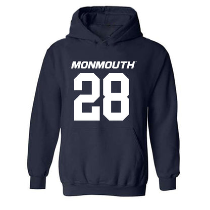 Monmouth - NCAA Football : Kenny Smith - Replica Shersey Hooded Sweatshirt-0