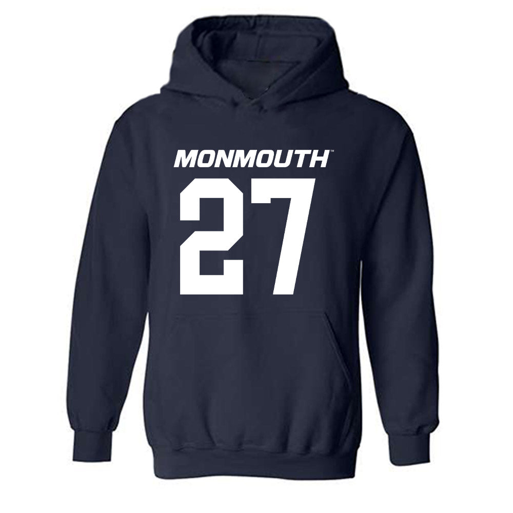Monmouth - NCAA Football : Spencer Kishbaugh - Replica Shersey Hooded Sweatshirt-0