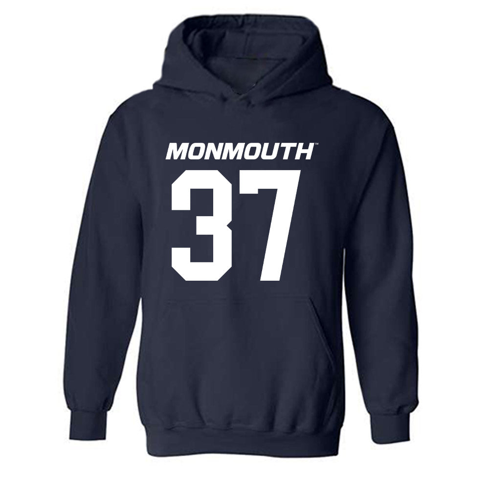 Monmouth - NCAA Football : Korry Pitts Jr - Replica Shersey Hooded Sweatshirt-0