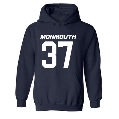 Monmouth - NCAA Football : Korry Pitts Jr - Replica Shersey Hooded Sweatshirt-0
