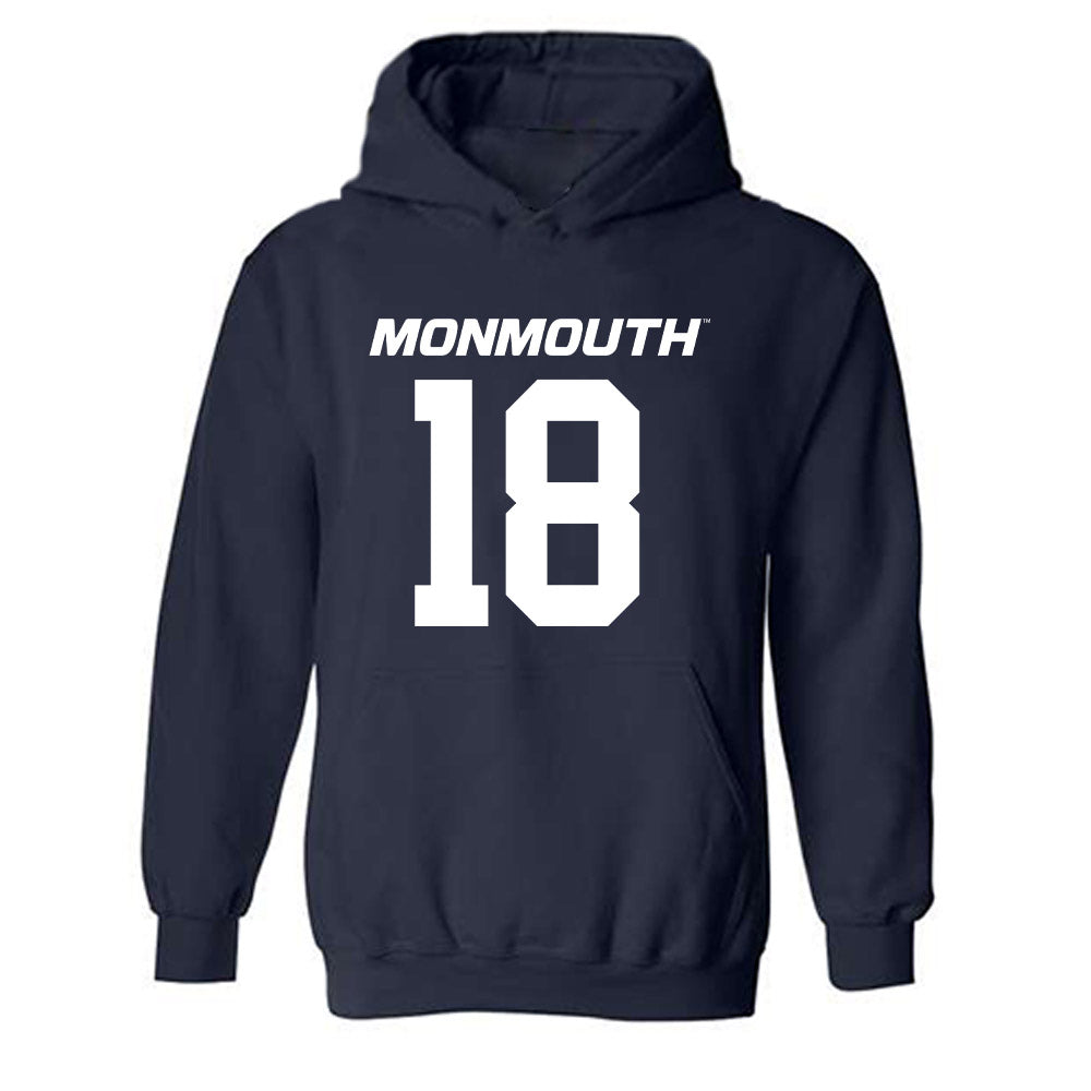 Monmouth - NCAA Football : Brad Seiss - Replica Shersey Hooded Sweatshirt-0