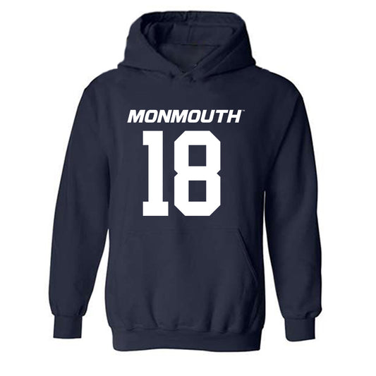 Monmouth - NCAA Football : Brad Seiss - Replica Shersey Hooded Sweatshirt-0