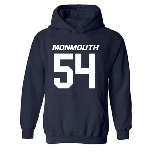 Monmouth - NCAA Football : Luke King - Replica Shersey Hooded Sweatshirt-0