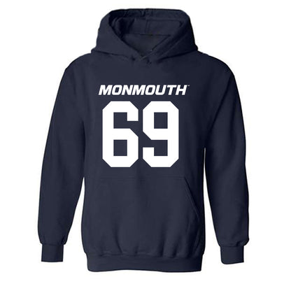Monmouth - NCAA Football : Josh Duran - Replica Shersey Hooded Sweatshirt-0