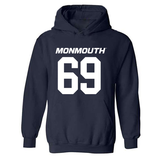 Monmouth - NCAA Football : Josh Duran - Replica Shersey Hooded Sweatshirt-0