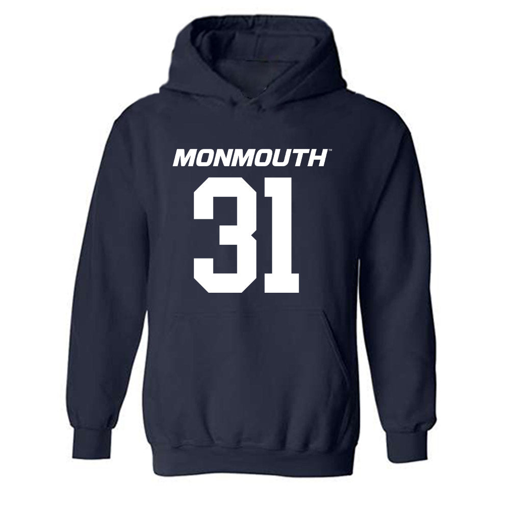 Monmouth - NCAA Football : Amori McNeil - Replica Shersey Hooded Sweatshirt-0
