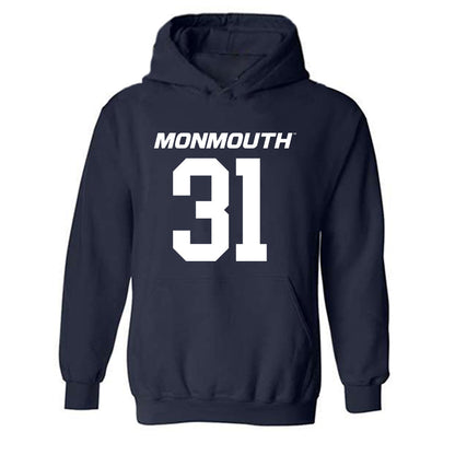 Monmouth - NCAA Football : Amori McNeil - Replica Shersey Hooded Sweatshirt-0