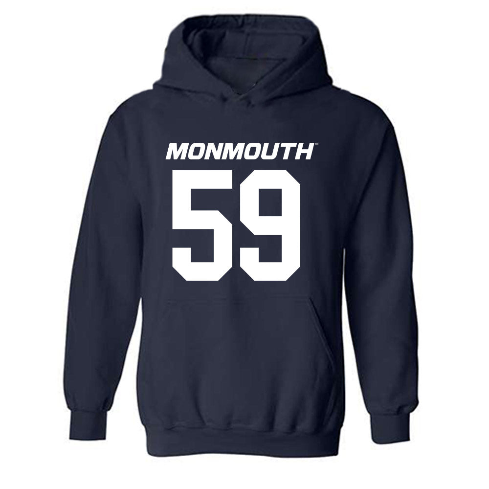 Monmouth - NCAA Football : Andrew Conklin - Replica Shersey Hooded Sweatshirt-0