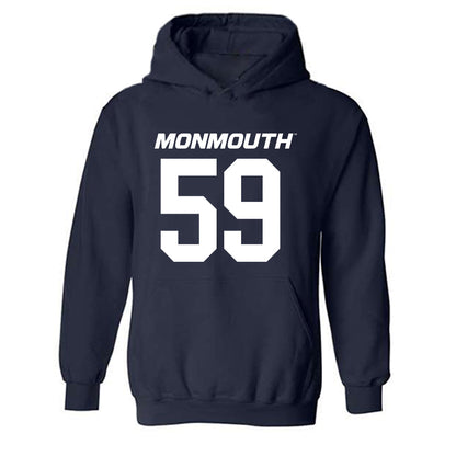 Monmouth - NCAA Football : Andrew Conklin - Replica Shersey Hooded Sweatshirt-0
