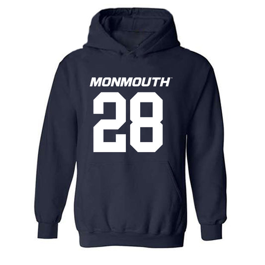 Monmouth - NCAA Football : Nazir Treadwell - Replica Shersey Hooded Sweatshirt-0