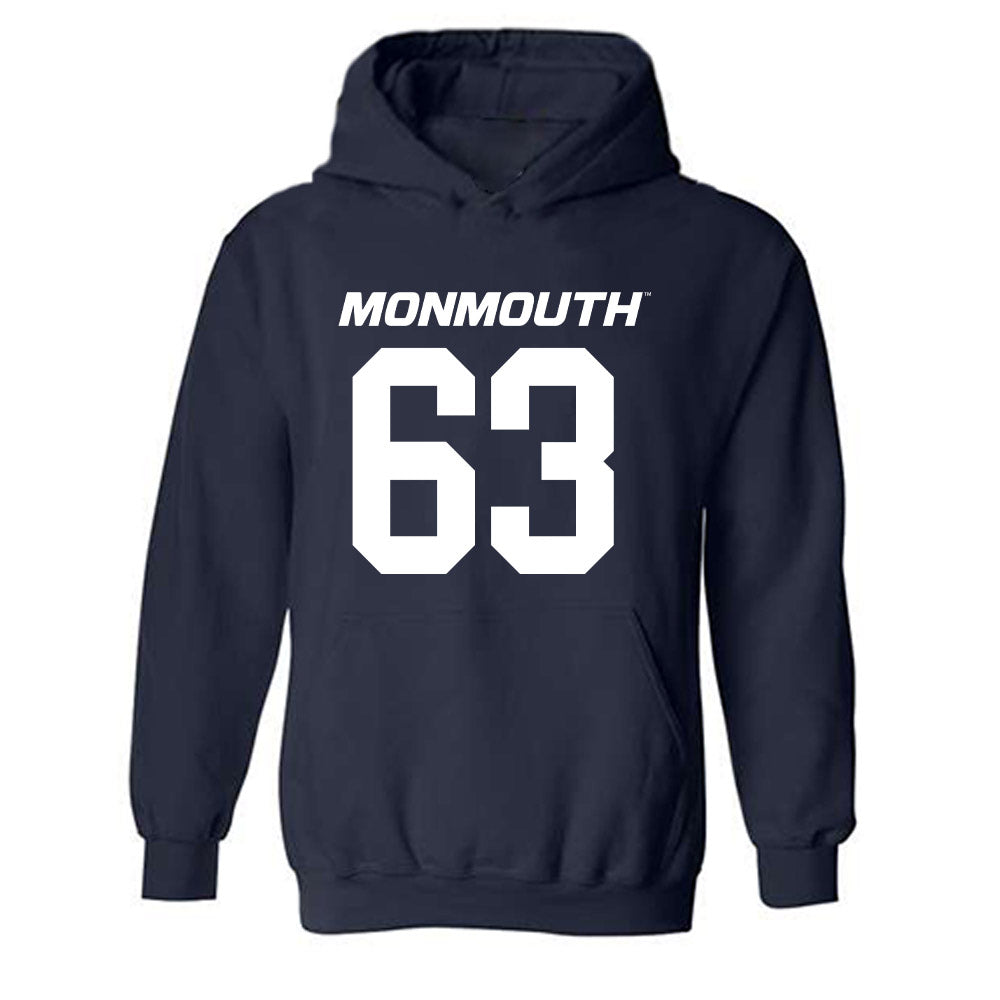 Monmouth - NCAA Football : Blake Birbilis - Replica Shersey Hooded Sweatshirt-0
