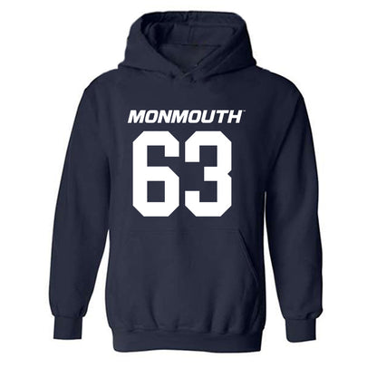 Monmouth - NCAA Football : Blake Birbilis - Replica Shersey Hooded Sweatshirt-0