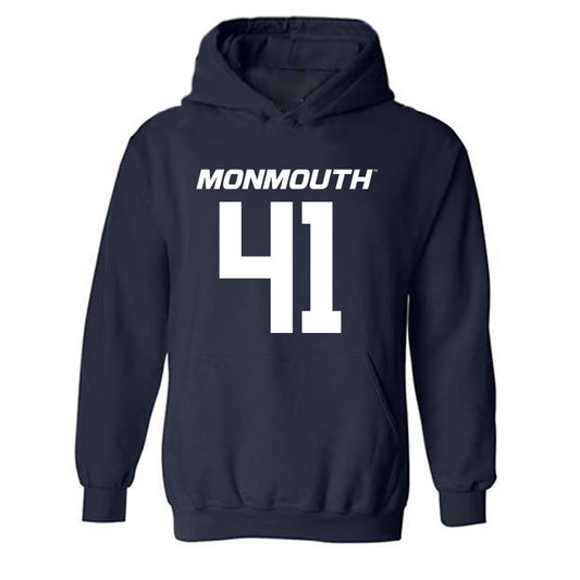 Monmouth - NCAA Football : Isaiah Grier - Replica Shersey Hooded Sweatshirt-0